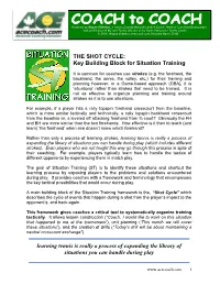 THE SHOT CYCLE: Key Building Block for Situation Training