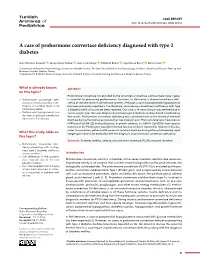 A Case of Prohormone Convertase Deficiency Diagnosed with Type 2 Diabetes