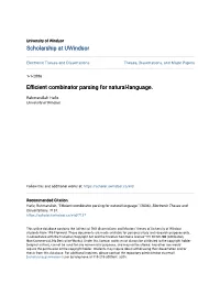 Efficient Combinator Parsing for Natural-Language