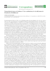 Nomenclatural Notes on Laeliinae-V. New Combinations for Invalid Names in Prosthechea (Orchidaceae)