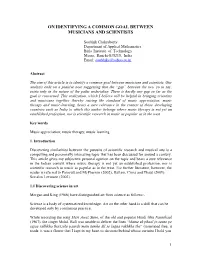 On Identifying a Common Goal Between Musicians and Scientists