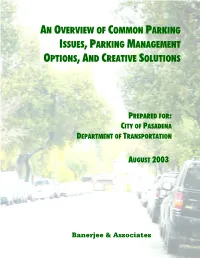 Parking Problems and Creative Solutions