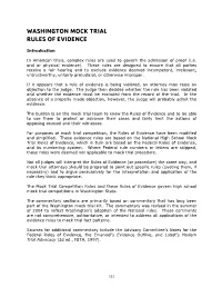 Washington Mock Trial Rules of Evidence