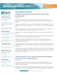 Weekly Wireless Report November 10, 2017