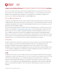 A Report from the Editing Workshop of by Brahms