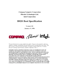 BIOS Boot Specification