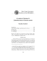 Clarence Thomas's Jurisprudence Unexplained