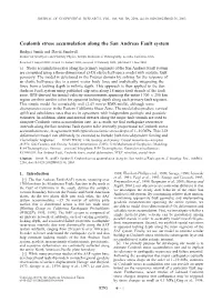 Coulomb Stress Accumulation Along the San Andreas Fault System
