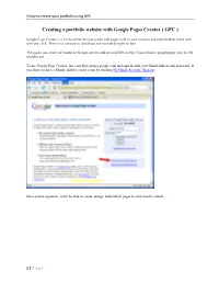 Creating a Portfolio Website with Google Pages Creator ( GPC )