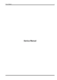 Genius Manual I