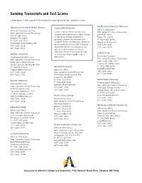 Sending Transcripts and Test Scores
