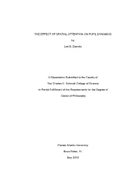 The Effect of Spatial Attention on Pupil Dynamics