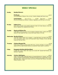 Weekly Specials
