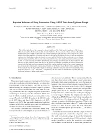 Bayesian Inference of Drag Parameters Using AXBT Data from Typhoon Fanapi