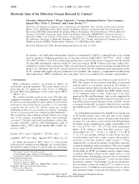 Electronic State of the Molecular Oxygen Released by Catalase†