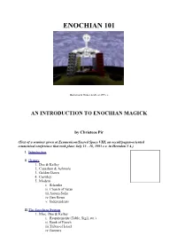 Enochian 101
