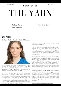 Jul - Sep 2021 Vol 2 Issue 3 N E W S L E T T E R the YARN