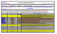 Laws for Folder Type Knives Go to Part 1