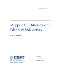 Mapping U.S. Multinationals' Global AI R&D Activity