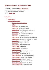 Notes of Guha on Gandhi Annotated