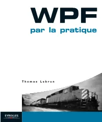 Par La Pratique Thomas Lebrun Par Lapratique WPF Pagetitre WPF 20/11/08 11:07 Page 2