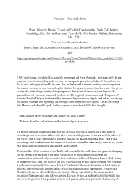 Plutarch – Isis and Osiris