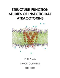 Structure-Function Studies of Insecticidal Atracotoxins