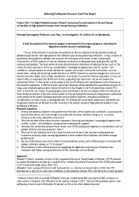 The High-Potential Learners Project: Increasing the Participation in Russell Group Universities of High Potential Learners from Low-Performing Institutions