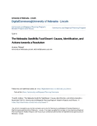 The Nebraska Sandhills Food Desert: Causes, Identification, and Actions Towards a Resolution