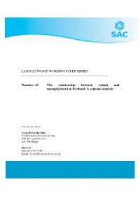 65 the Relationship Between Output and Unemployment in Scotland: a Regional Analysis