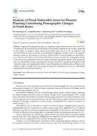 Analysis of Flood-Vulnerable Areas for Disaster Planning Considering Demographic Changes in South Korea