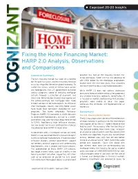 Fixing the Home Finance Market: HARP 2.0 Analysis