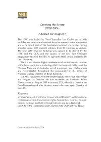 Greeting the Future (2000-2004) Abstract for Chapter 7