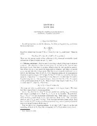 LECTURE 2 MATH 256A 1. Proj Construction Recall That Last Time We