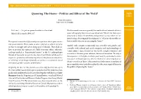 Queering the Home – Politics and Ethics of the ‘Field’ SQS 1/2011 Antu Sorainen University of Helsinki I