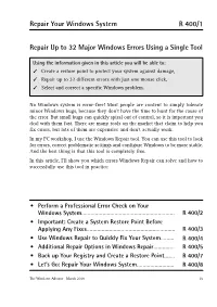 Repair up to 32 Major Windows Errors Using a Single Tool R 400/1
