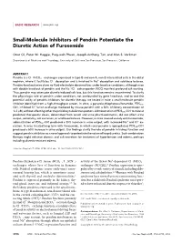 Small-Molecule Inhibitors of Pendrin Potentiate the Diuretic Action of Furosemide