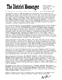 The District Messenger the District Messenger Roger Johnson