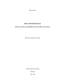 The Uncrowned Lion: Rank, Status, and Identity of The