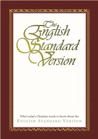 What Today's Christian Needs to Know About the English Standard Version