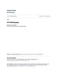2019 Bibliography