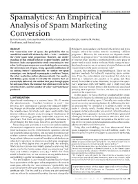An Empirical Analysis of Spam Marketing Conversion by Chris Kanich, Christian Kreibich, Kirill Levchenko, Brandon Enright, Geoffrey M