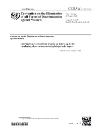 Convention on the Elimination of All Forms Of