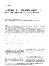 Designing a Floor Plan Using Aircraft Seat Comfort Knowledge