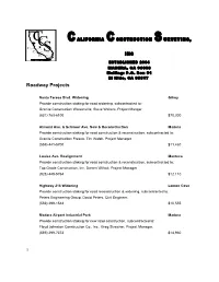 Roadway Projects
