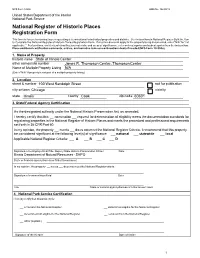 Thompson Center, Thompson Center Name of Multiple Property Listing N/A (Enter "N/A" If Property Is Not Part of a Multiple Property Listing)