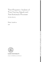 Time-Frequency Analysis of Time-Varying Signals and Non-Stationary Processes