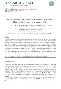 When Absence of Evidence Is Evidence of Absence: Rational Inferences from Absent Data