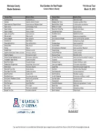 2012 Formatted Lists