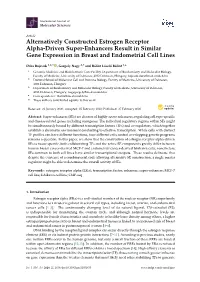 Alternatively Constructed Estrogen Receptor Alpha-Driven Super-Enhancers Result in Similar Gene Expression in Breast and Endometrial Cell Lines